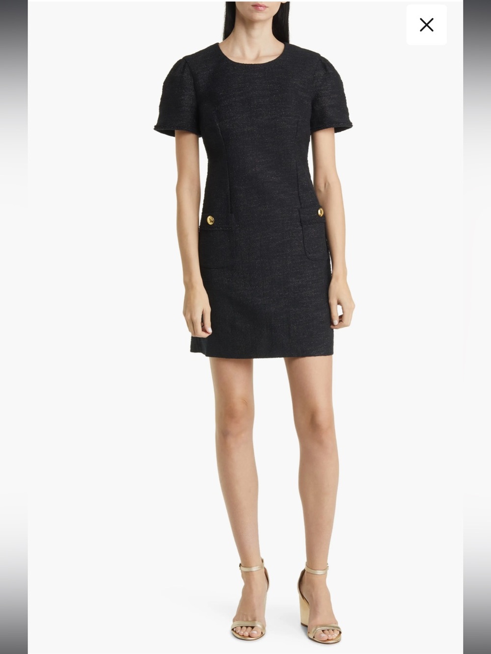 Lilly Pulitzer Women’s Kesia Boucle Knit Shift Dress Black Size 4